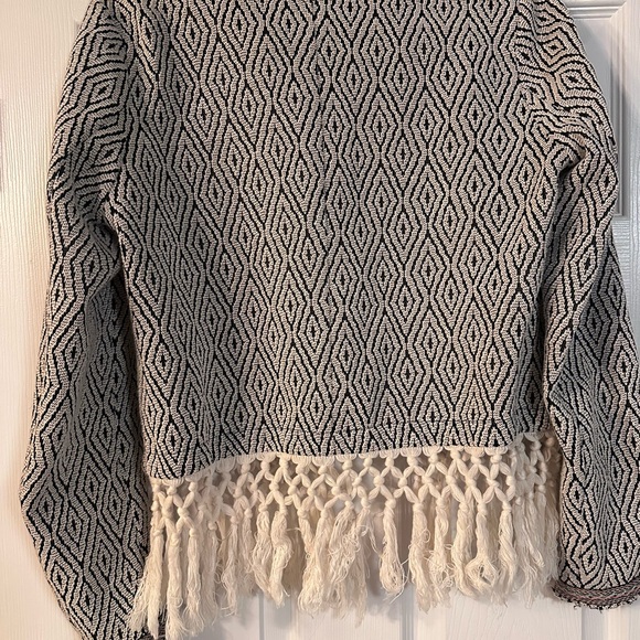 Miss Me Western Boho Fringe Hem Jacket Santa Fe Women's Size Large Diamondback - Picture 7 of 12